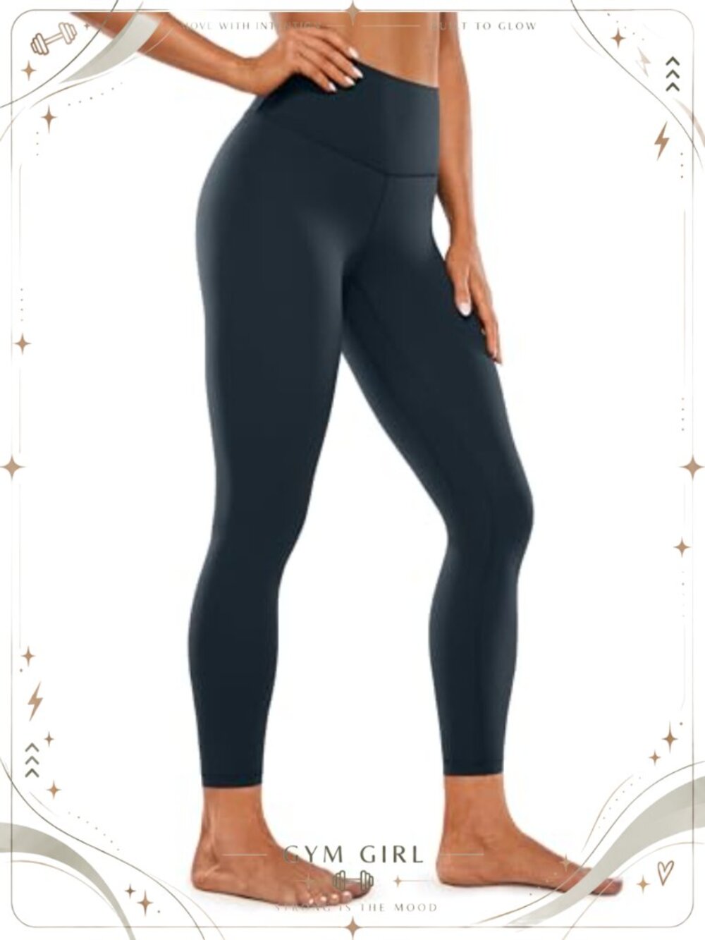High Waist Brushed Naked Feeling Leggings 7/8 Yoga Workout Tummy Control